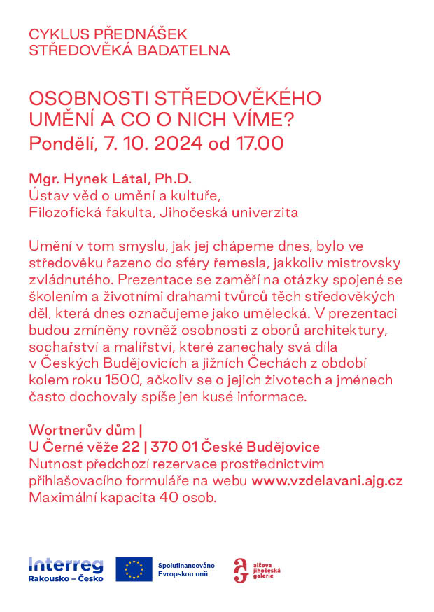stálá expozice | cyklus přednášek | středověká badatelna | osobnosti středověkého umění a co o nich víme? | hynek látal