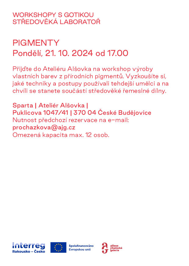 stálá expozice | workshopy s gotikou | středověká laboratoř | pigmenty