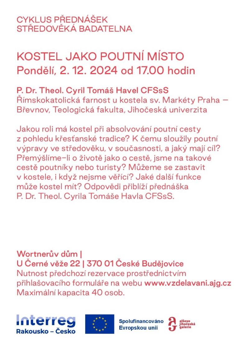stálá expozice | cyklus přednášek | středověká badatelna | kostel jako poutní místo | cyril tomáš havel